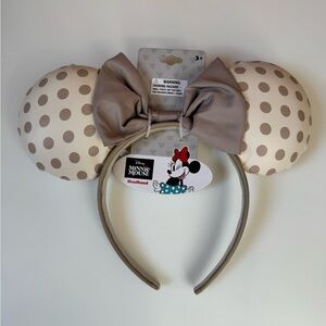 Disney Minnie Mouse Cream and Brown Polka Dot Headband